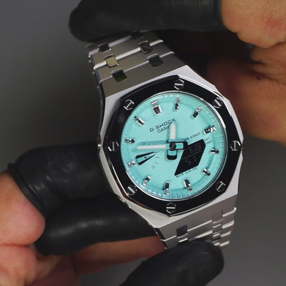 Modded GA-2100 CasiOak Tiffany Blue